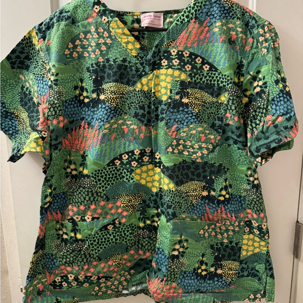 Princess Highway Green Multicolor Patterned Top